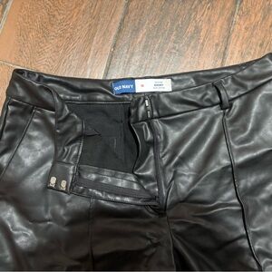 Old Navy Black Faux Leather Trousers